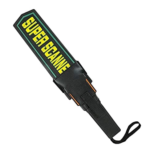 Robustt High Sensitivity Hand Held Metal Detector (Pack of 1) Leather case on Handle, with Battery Included Alarm Mode -Sound, Vibration & Led Lights for Malls, Airports, Railway Stations, Banks