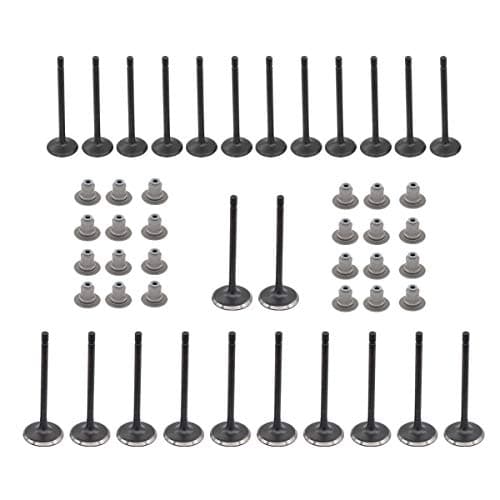 NewYall Pack of 12 Engine Intake 12 Exhaust Valve with 24 Stem Seals for Buick Enclave LaCrosse Rendezvous Cadillac STS CTS SRX Chevrolet Camaro Equinox GMC Acadia Malibu Pontiac Torrent Saturn Vue
