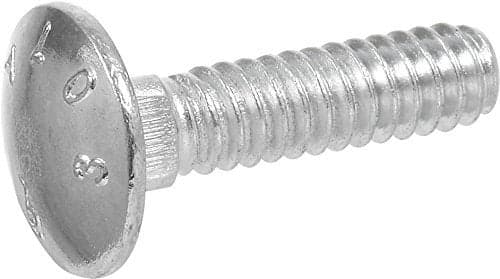 Hillman Carriage Bolt ZincPlated SelfLocking WasherFree 31624 x 112 Silver 100 Pack