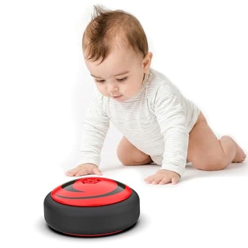 Mirana Baby Air Ball | Hoverball Puck Toy for Kids & Toddlers | USB Rechargeable Type-C Battery Powered Football | Indoor Floating Hover Soccer Ball | Best Gift for Boys and Girls 2-10 Year (Red)