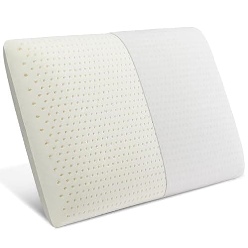 JOTOM Latex Pillow 100 Talalay Natural Latex Foam Pillow Soft Sleeping Bed Pillows with Cotton Cover Queen Size Perfect for SideBack Pain Stomach Neck Stress Relief
