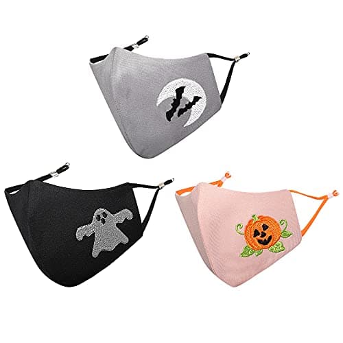 MASQ By Q-One 4 Layer,Reusable, with Lanyard,Size Adjustable, Anti-Bacterial (BFE>99%) Cotton Cloth Face Mask Combo for Kids, Boys, Girls each with Lanyard, Ear Loops (Pack of 3)