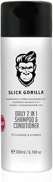 Slick Gorilla 2in1 Daily Shampoo Conditioner Infused with Natural Ingredients for Healthy Fresh Hair Cleans Conditions and Strengthens 200ml 676 fl oz Perfect AllinOne Solution Hai