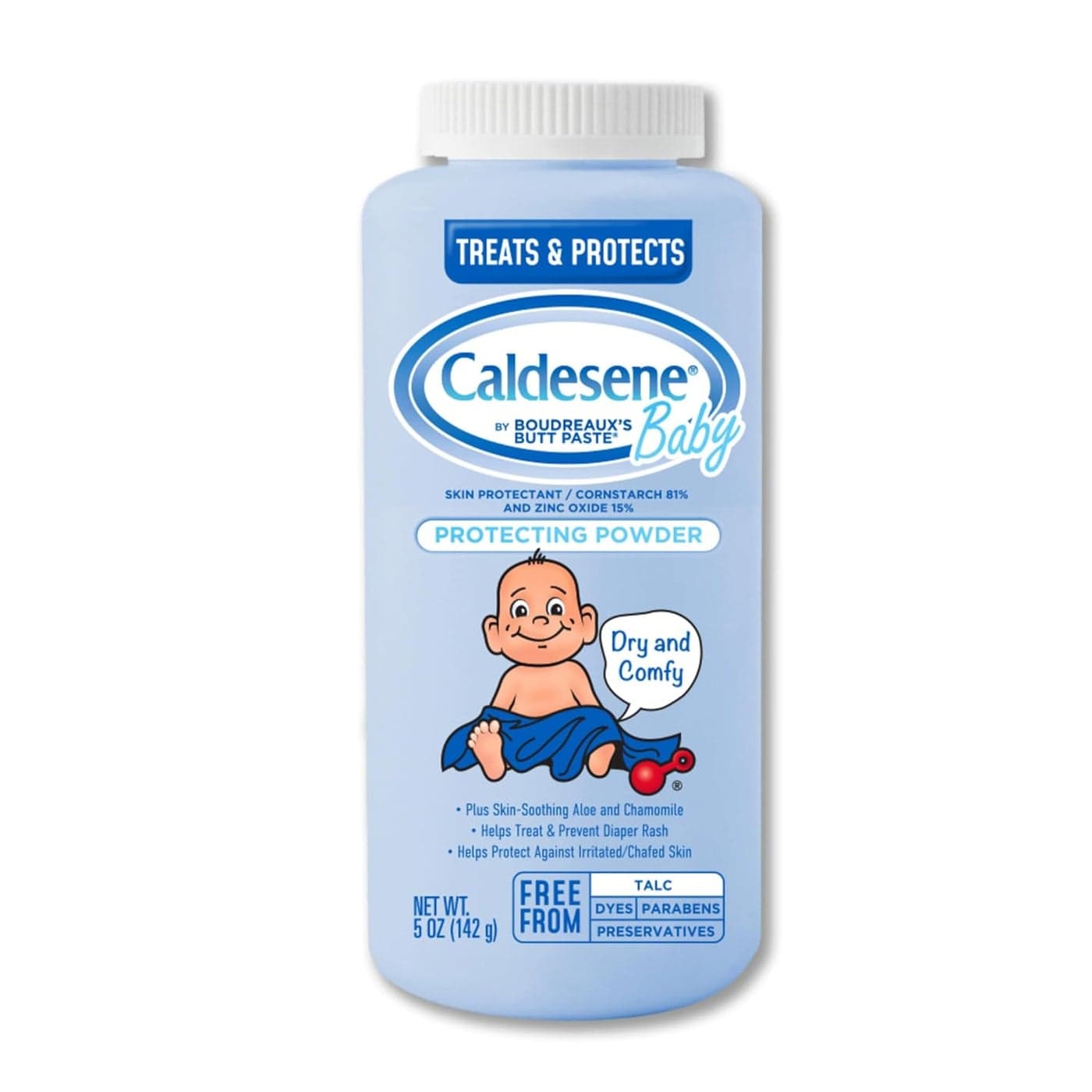 Caldesene Cornstarch Baby Powder with Zinc Oxide TalcFree Baby Powder 5 Oz