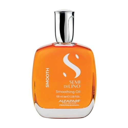 Alfaparf Milano Semi Di Lino Smoothing Hair Oil Treatment Frizz Control Oil to Brighten Hair Protect from Heat Humidity Hair Serum for Damaged Dry Hair 338 oz