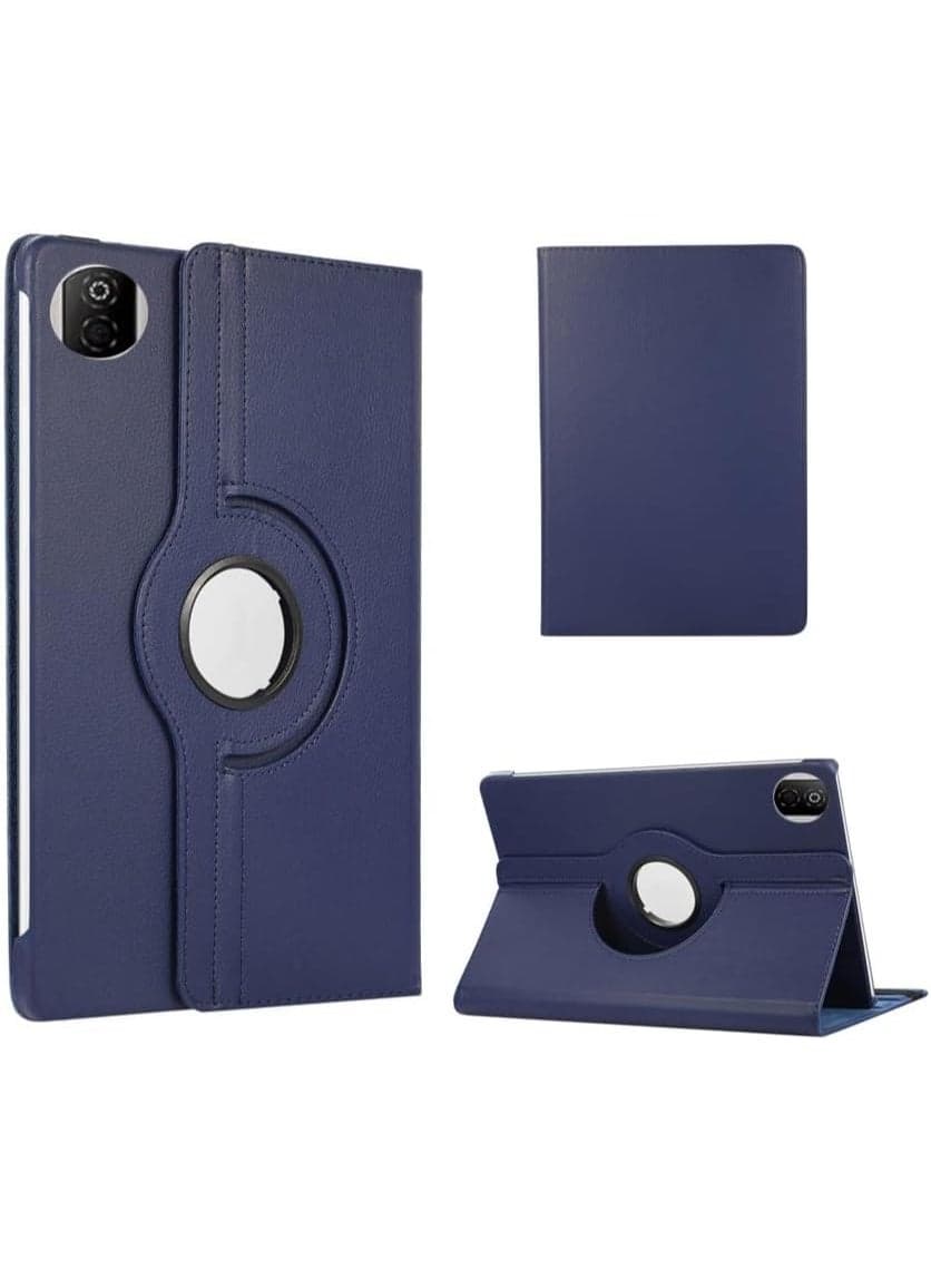 Compatible with Honor Pad X7 Case Cover 8.7 inch 2025 Full Coverage Leather PU Flip Case with Rotating Folding Stand Cover Rugged with Auto Sleep/Wake (Blue, 8.7”)