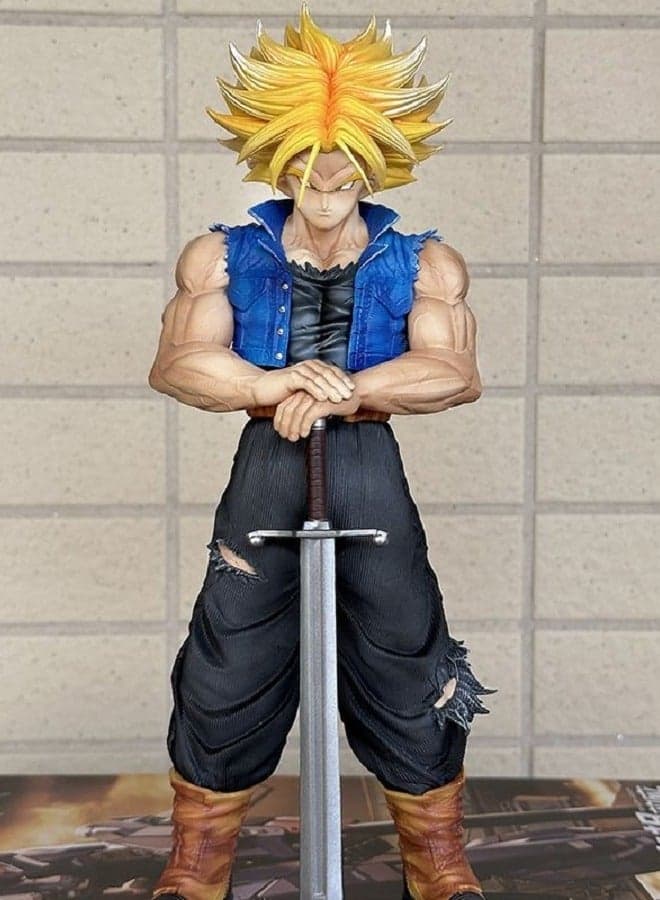 Dragon Ball,VF 2%- Standing Trunks Anime Figure - Cool and Confident Pose, Desk Centerpiece Awesome Birthday Gift 25cm