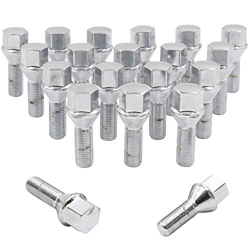 Wheel Accessories Parts Set of 20 Wheel Lug Bolts M16x1.50 Conical Acorn Seat Thread 30mm Long Designed for ProMaster to Use with Aftermarket Wheels (16x1.5, Chrome, 19mm Hex)