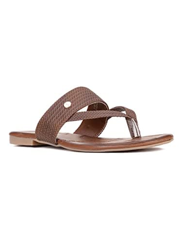 Bata Weave Th Women's Brown Thongs - 3 UK (5714413)