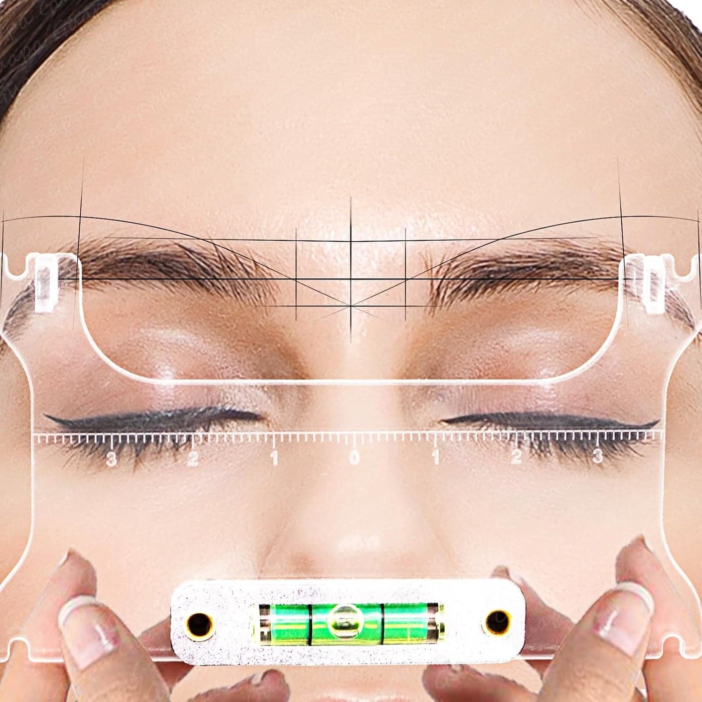 Guapa Professional Eyebrow Mapping Ruler Kit Microblading Eyebrow Ruler with Level Perfect for Brow Design Kit 4