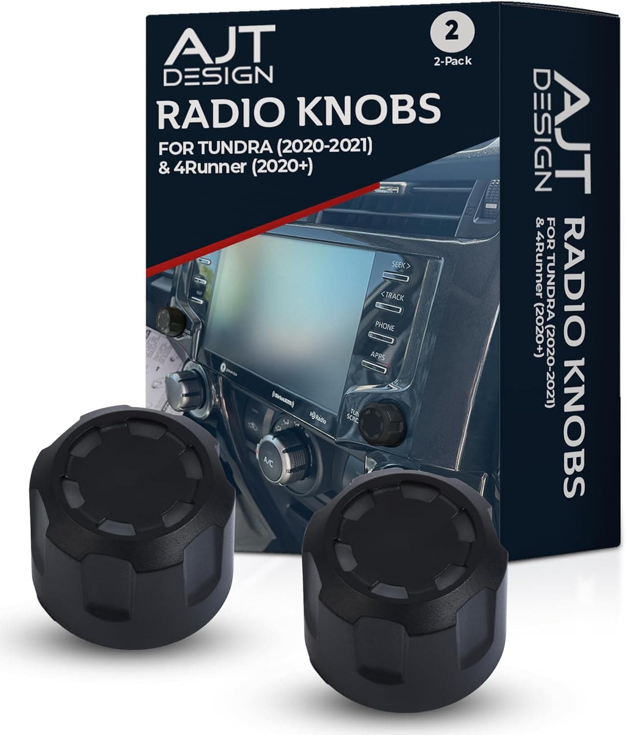 AJT DESIGN Radio Knobs for Toyota Tundra and 4Runner