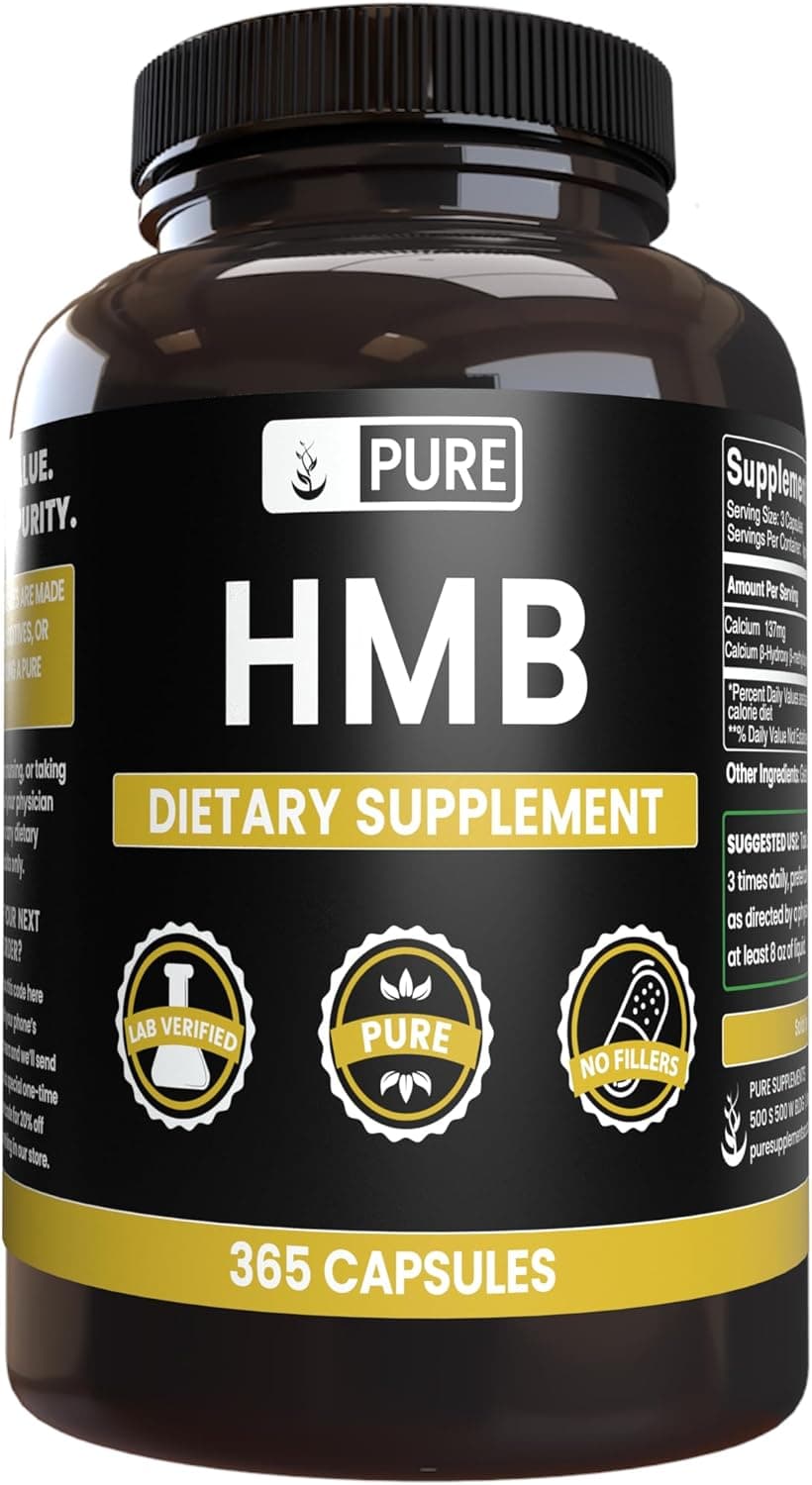 Pure Original Ingredients HMB 365 Capsules No Magnesium Or Rice Fillers Always Pure Lab Verified