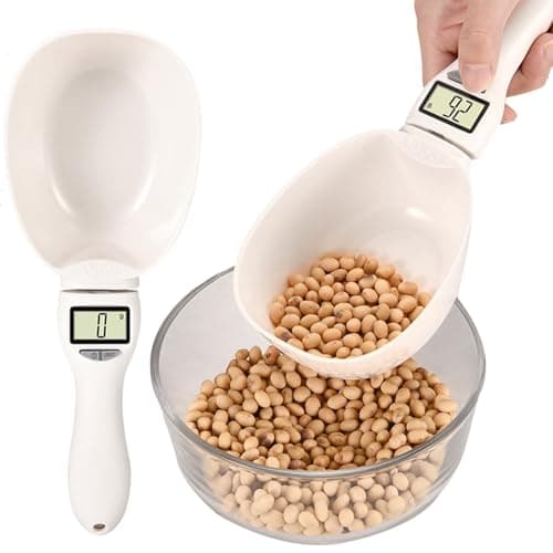 2026 New Digital Measuring Spoon Digital Food Measuring Scoop Scale Electronic Kitchen Measuring Spoon Scale for Cooking Baking Smart Adjustable Measure Cup for Home Cooks Bakers Chefs Pet Owners