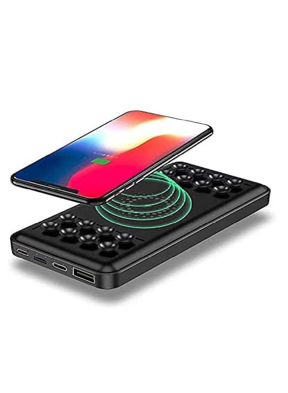 20000 mah Fast Wireless Charging Power Bank Quick Charge Black