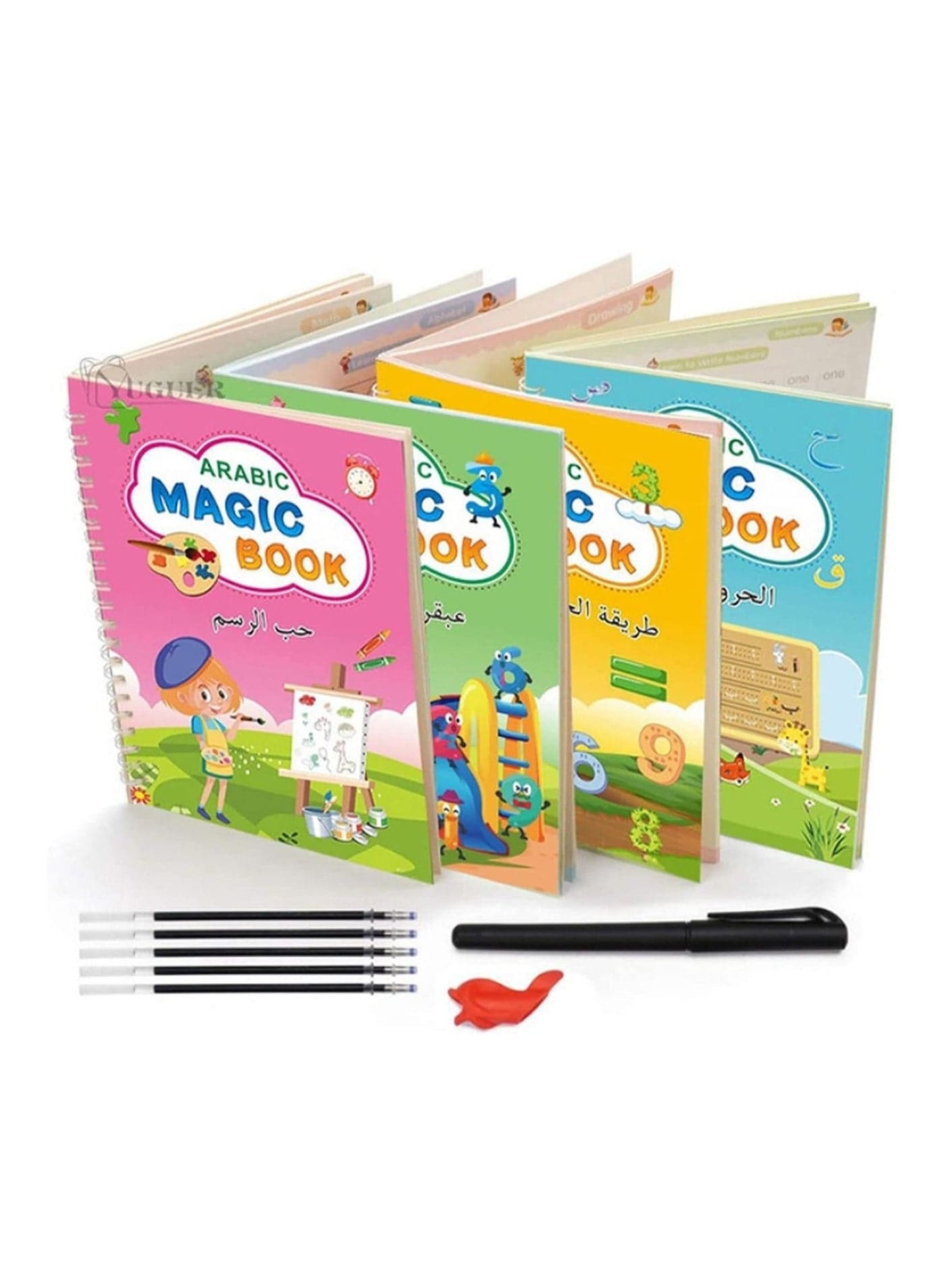 4 Piece Book Set Hand Writing Book Magic Practice Arabic Copybook for Kids