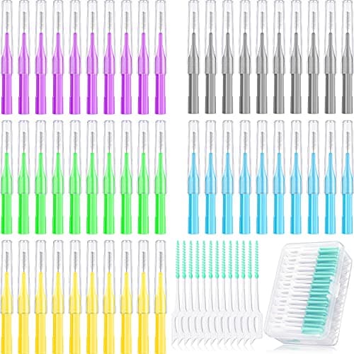 Zopeal 250 Pieces Braces Flossers Interdental Brush for Cleaner Tooth Toothpick Dental Teeth Flossing Picks Head Oral Dental Hygiene Cleaning Tool Soft Cleaners