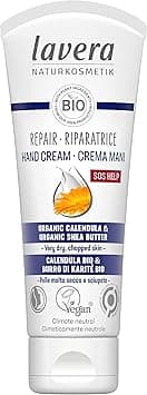 lavera Repair Hand Cream Organic Calendula and Shea Butter SOS for Stressed Hands Longlasting Protection Vegan Organic 1 x 75ml