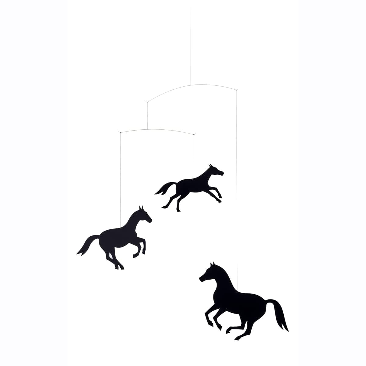 Horse Hanging Nursery Mobile 18 Inches High Quality Plastic Handmade in Denmark by Flensted