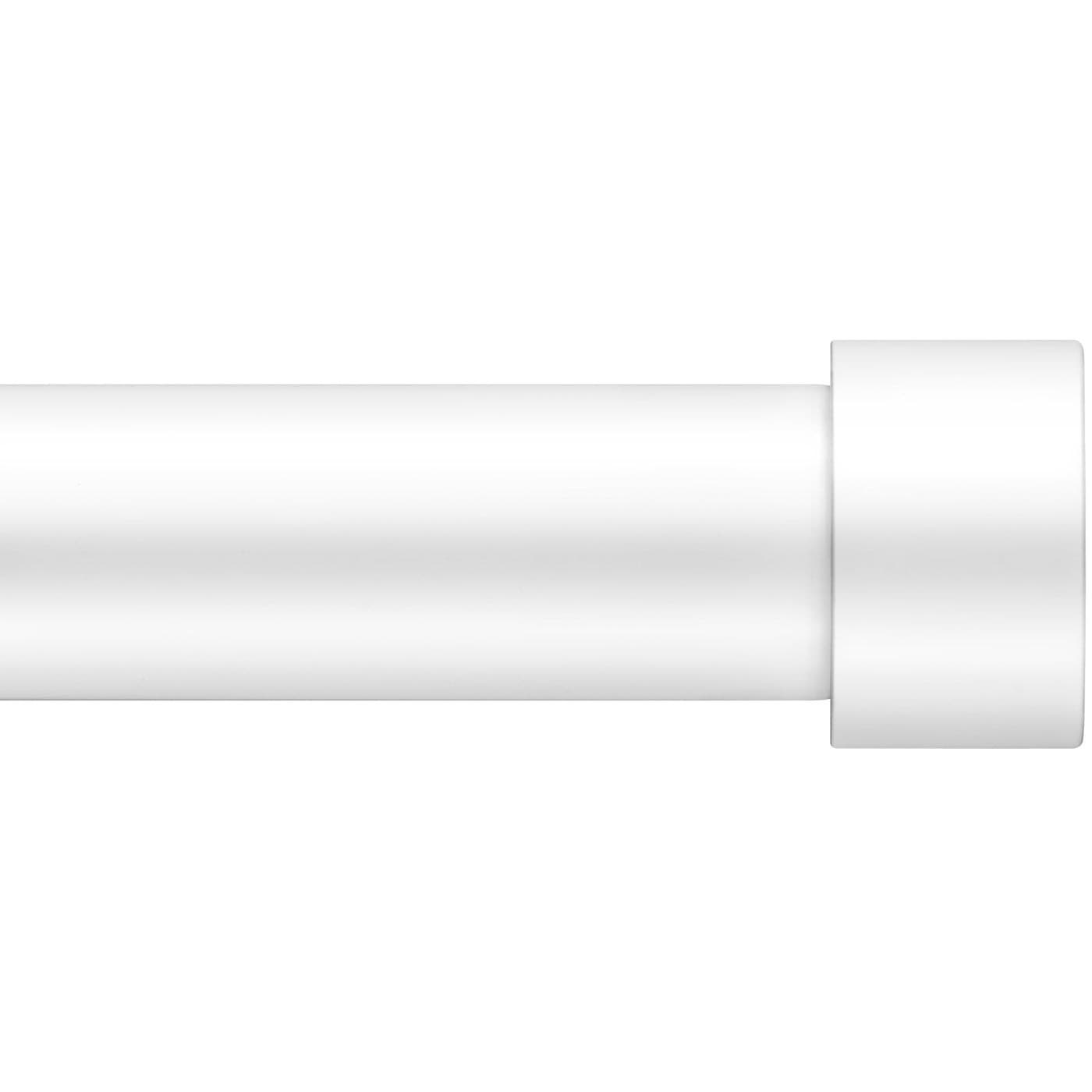 Zeerobee Curtain Rods for Windows 66 to 120 White Curtain Rod Adjustable 1 Inch Heavy Duty OutdoorIndoor Modern Drapery Pole 32120