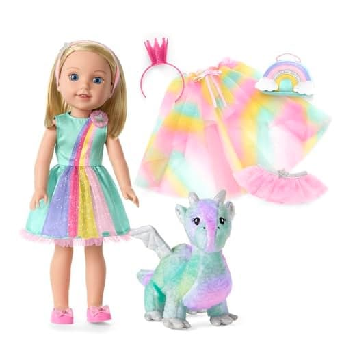 American Girl WellieWishers 145inch Camille Doll Playset with Crisella The Dragon Doll Dress and Accessories and Storybook for Ages 4