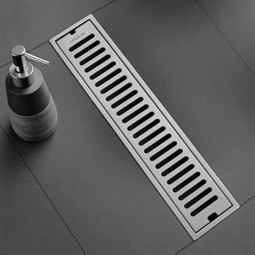 ARQUIN ARQUIN Bathroom Floor Drainer 24x4 Inch Shower Drain Channel 304 Grade Stainless Steel Bathroom Floor Drainer | Shower Water Drain Channel for Bathroom with Cockroach Trap (1mm Thickness)