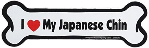 Imagine This Company I Love My Breed Bone Shaped Pet Magnet Removable Magnets for Cars Fridges Lockers More Stylish Pet Inspired Car Accessories 2 x 7 inches WhiteBlack Japanese Chin