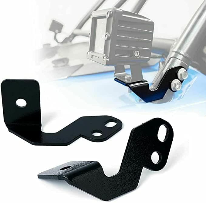 VPZMT UTV Pod Light Brackets LED A-Pillar Light Mount for Polaris RZR XP 1000/RZR 900/800 Rust-Proof Cube Metal Side Mounting Bracket (2 Pack)