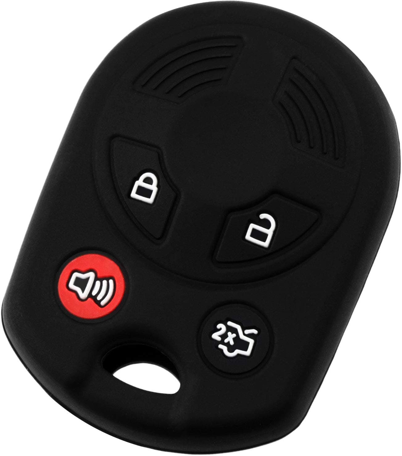 KeyGuardz Keyless Entry Remote Car Key Fob Outer Shell Cover Soft Rubber Protective Case for Ford Lincoln Mercury