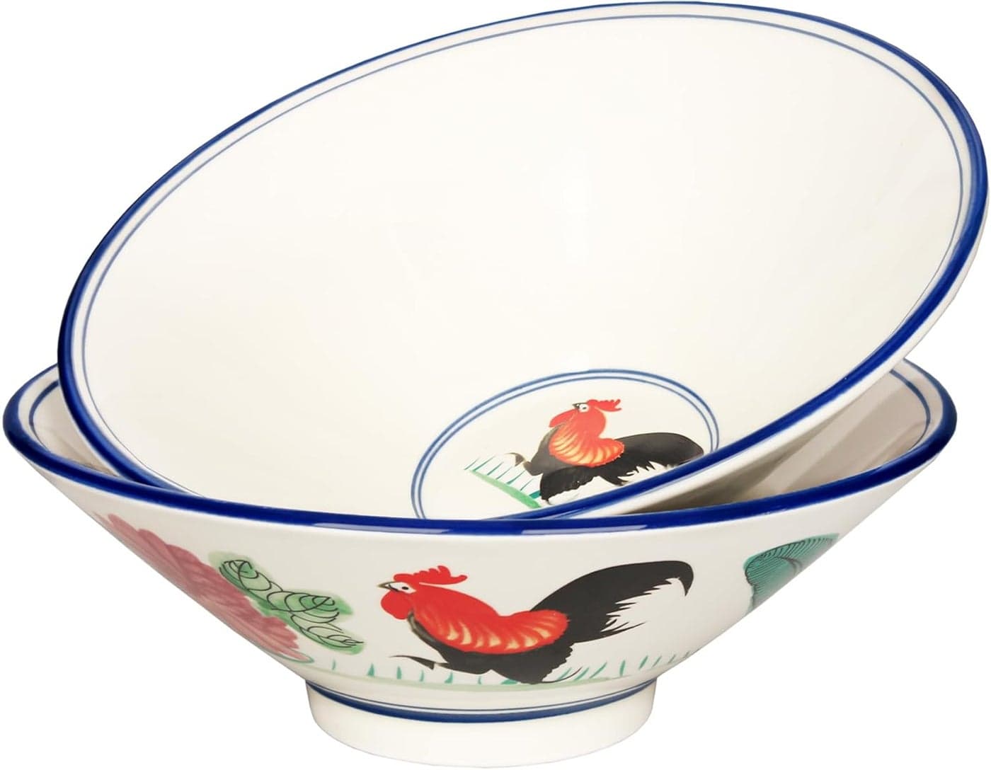 porcelain Japanese Ramen Bowls Soup Bowl Microwavable Dishwasher Safe for Rice Udon Soba Pho 35 oz Set of 2 93 Inch