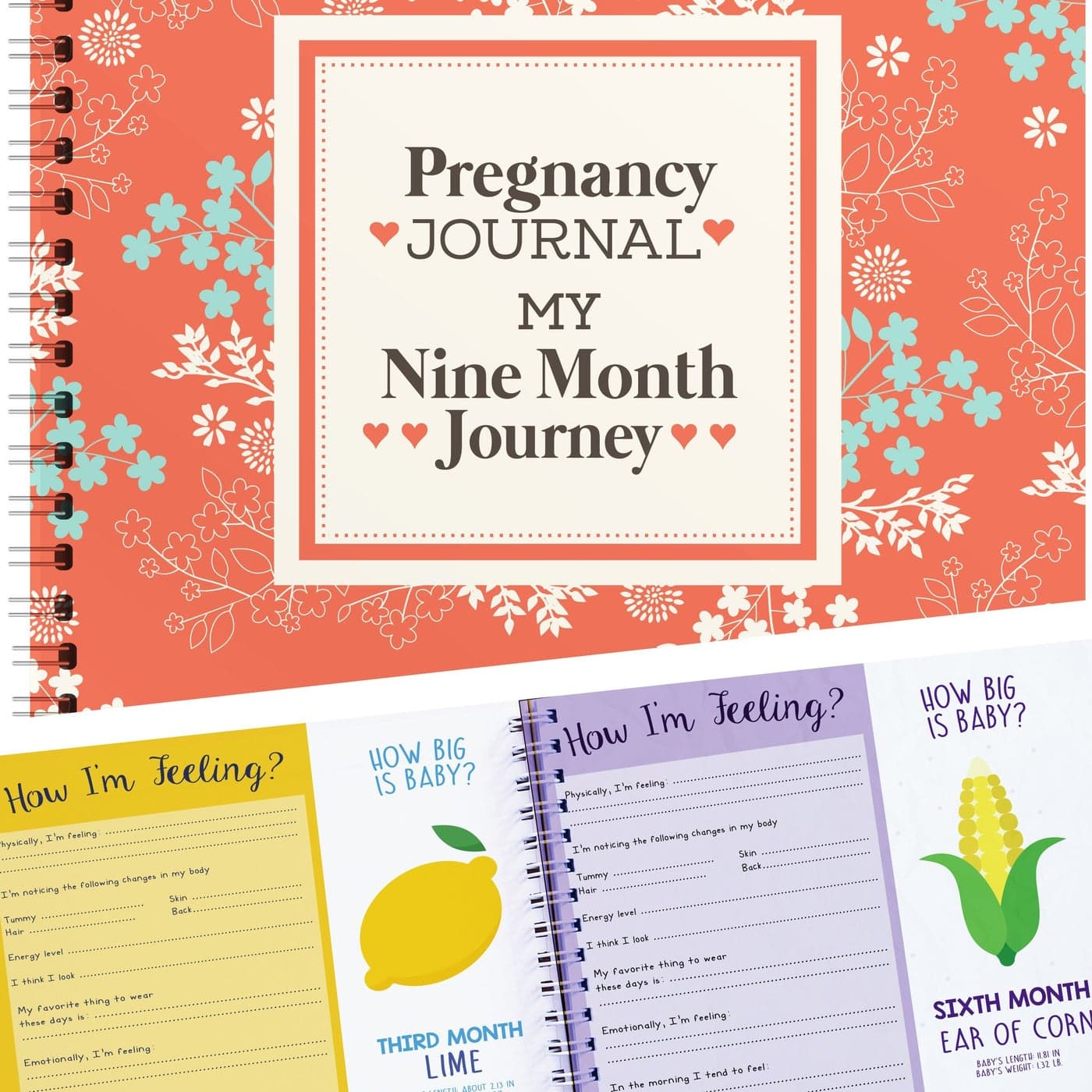 My 9 Month Journey Pregnancy Journal Memory Book with Stickers Baby Scrapbook and Photo Album Pregnancy Must Haves Gifts for First Time Moms Picture and Milestone Books for Toddlers