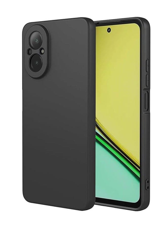 Case for Realme C67 4G, Soft TPU Thin Protective Phone Cover with Matte Finish, Anti-Fall Drop Protection, Anti-Fingerprints, Shockproof Case for Realme C67 4G (Black)