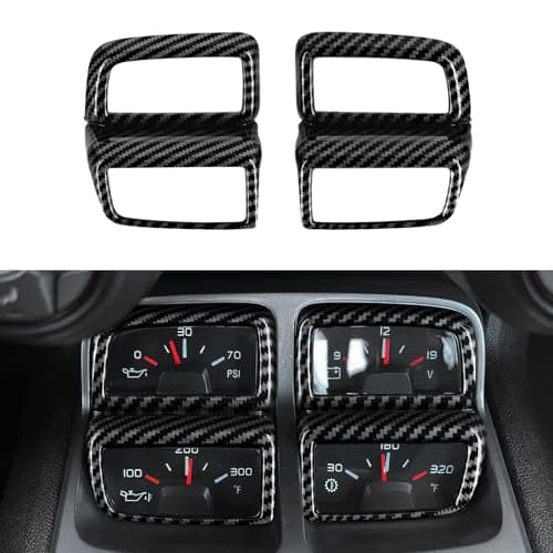 4PCS Car ABS Carbon Fiber Center Console Dashboard Decoration Interior Accessories for Chevrolet Camaro ZL1 2010 2011 2012 2013 2014 2015