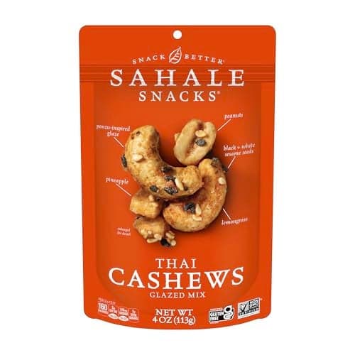 Sahale Snacks Thai Cashews Glazed Mix 4 Ounces Pack of 6