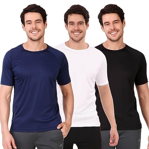 Vector X OMT-257 Dry-Touch Men's Round Neck T-Shirt (Pack of 3 T-Shirt)