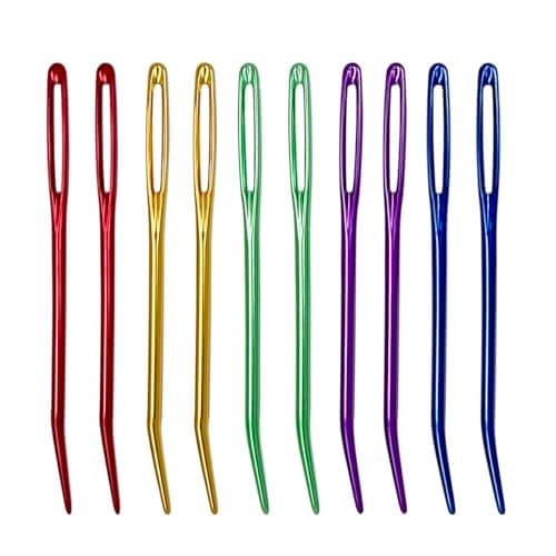 10Pcs Yarn Needle Yarn Darning Tapestry Needle Bent Needles for Crochet Large Big Eye Weaving Needle Tapestry Needle Bent Needles Bent Tapestry Needles Wool Blunt Needles Needle