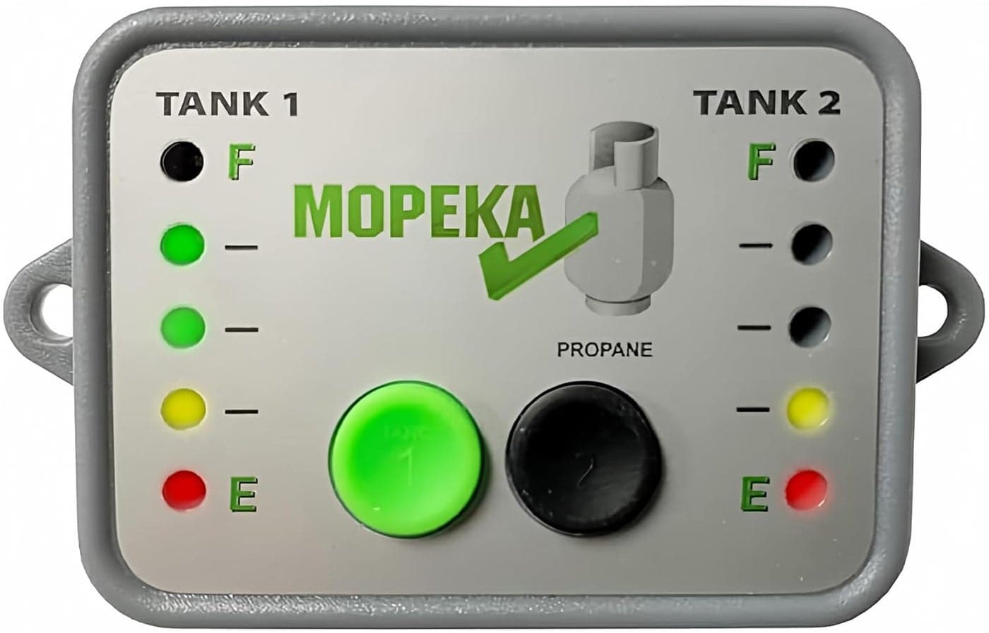 Mopeka Tank Check LED Gauge Display - Silver Reprogrammable Model for RV Propane Tank Levels