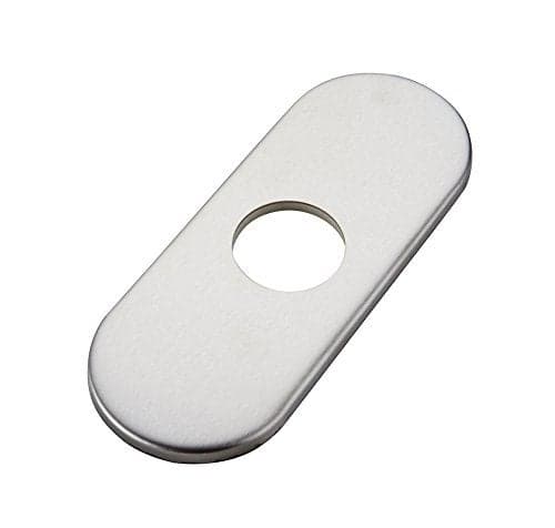 BWE 6 Inch Bathroom Vanity Sink Faucet 4 Hole Cover Deck Plate Escutcheon Brushed Nickel