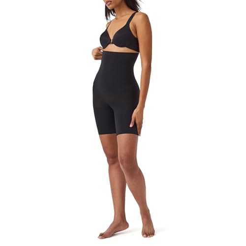 SPANX SPANXsculpt Seamless Power High-Waisted Mid-Thigh Short - Lightweight, All-Day Comfort - Core Control Shapewear - Black - 2X