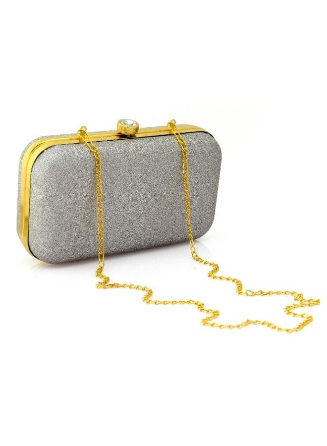 Clutch Purse for Women, Soft & Lightweight Evening Clutch for Weddings, Proms, Cocktail Shiny Silver