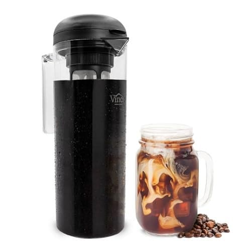 VINCI Cold Brew 360, Cold Brew Coffee Maker Featuring Patented Dual Filter 360 Brewing Technology, Cold Brew for Iced Coffee (1.4 Liters Capacity - Plastic Pitcher)