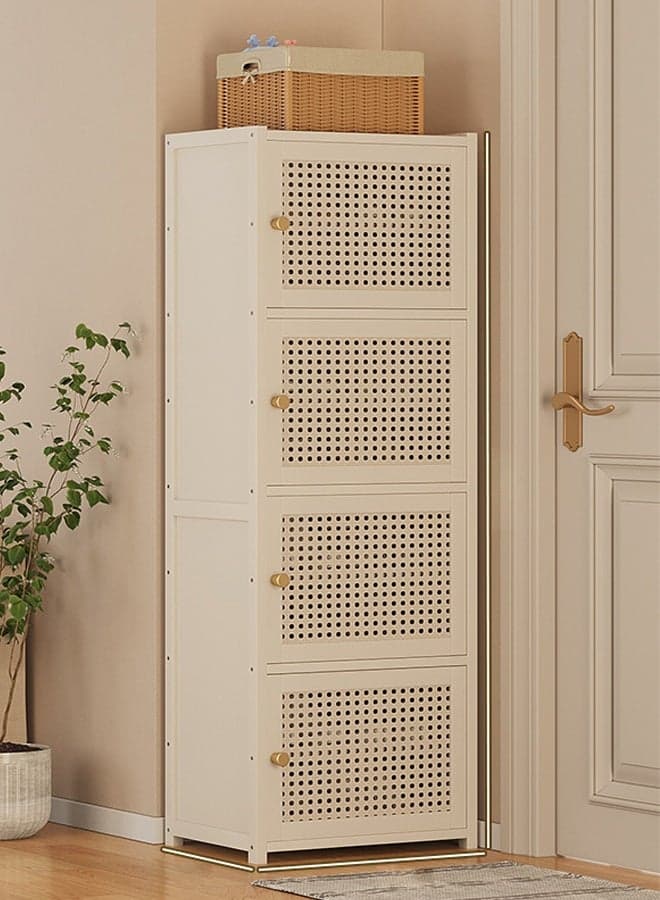 Shoe Rack Household Doorway Multi-Layer Storage Artifact Cream Wind Household Simple 130*43*33CM