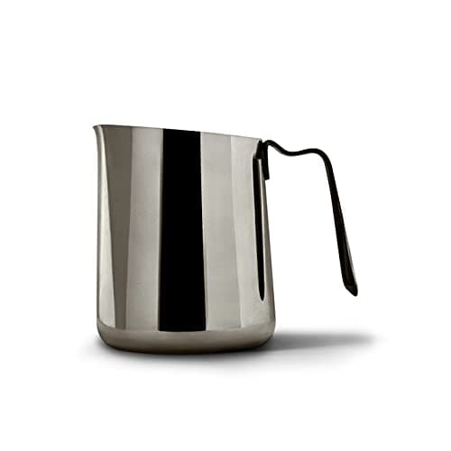 Fellow Eddy Steaming Pitcher - Milk Frother Pitcher with Fluted Spout, Premium Barista Tools for Precision Latte Art, 18/8 Stainless Steel, Graphite, 18oz Jug