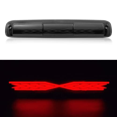 Third 3rd Brake Light, X STYLE Sequential LED High Mount Stop Light for 1999-2006 Chevy Silverado/GMC Sierra 1500 2500 3500 HD, 2007 Silverado/Sierra Classic, Rear Center Cab Roof Tail Lamp