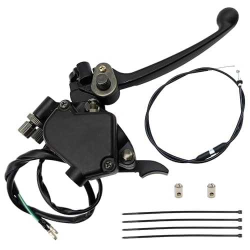 YGQ 7/8" 22mm Thumb Throttle Cable with Dual Brake Lever Assembly for 50cc 90cc 150cc 250cc ATV Quad Roketa Taotao Sunl Kazuma Go Kart