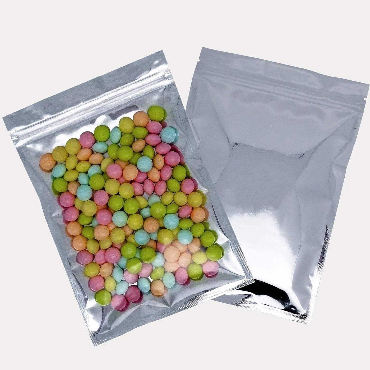 Fnuiddt 100 Pack Reusable Aluminum Foil Mylar Bags 55 x 78 Inch Resealable Zip Lock Clear Waterproof Long Term Food Storage