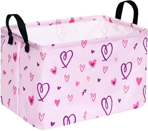 ACMUUNI Rectangle Gift Shelf Nursery Storage Basket Laundry Hamper Storage Box and Bins for Home Clothes with Handles