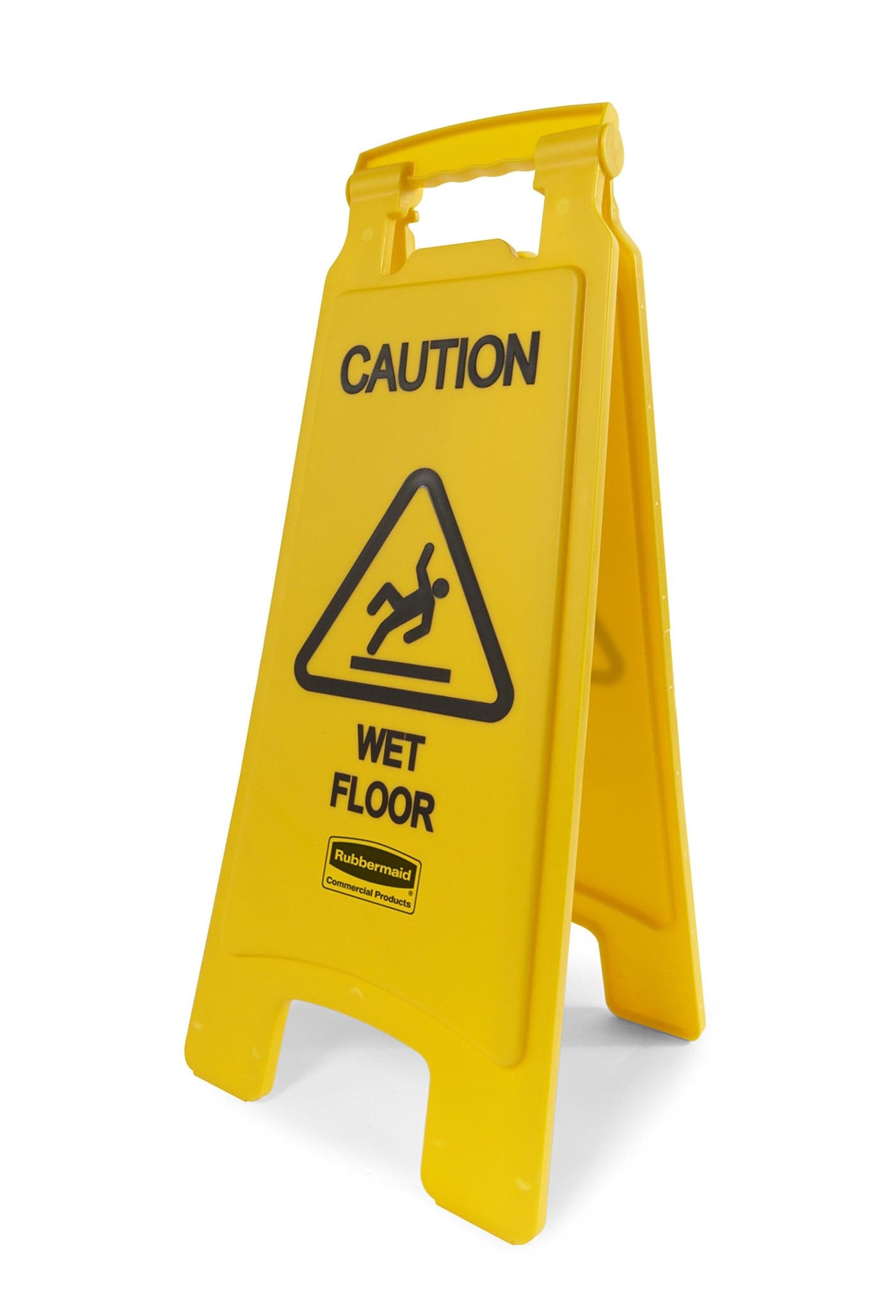Rubbermaid Commercial Products Caution Wet Floor Sign 26Inch Yellow 2Sided Floor Warning Sign for Public Spaces Pack of 6