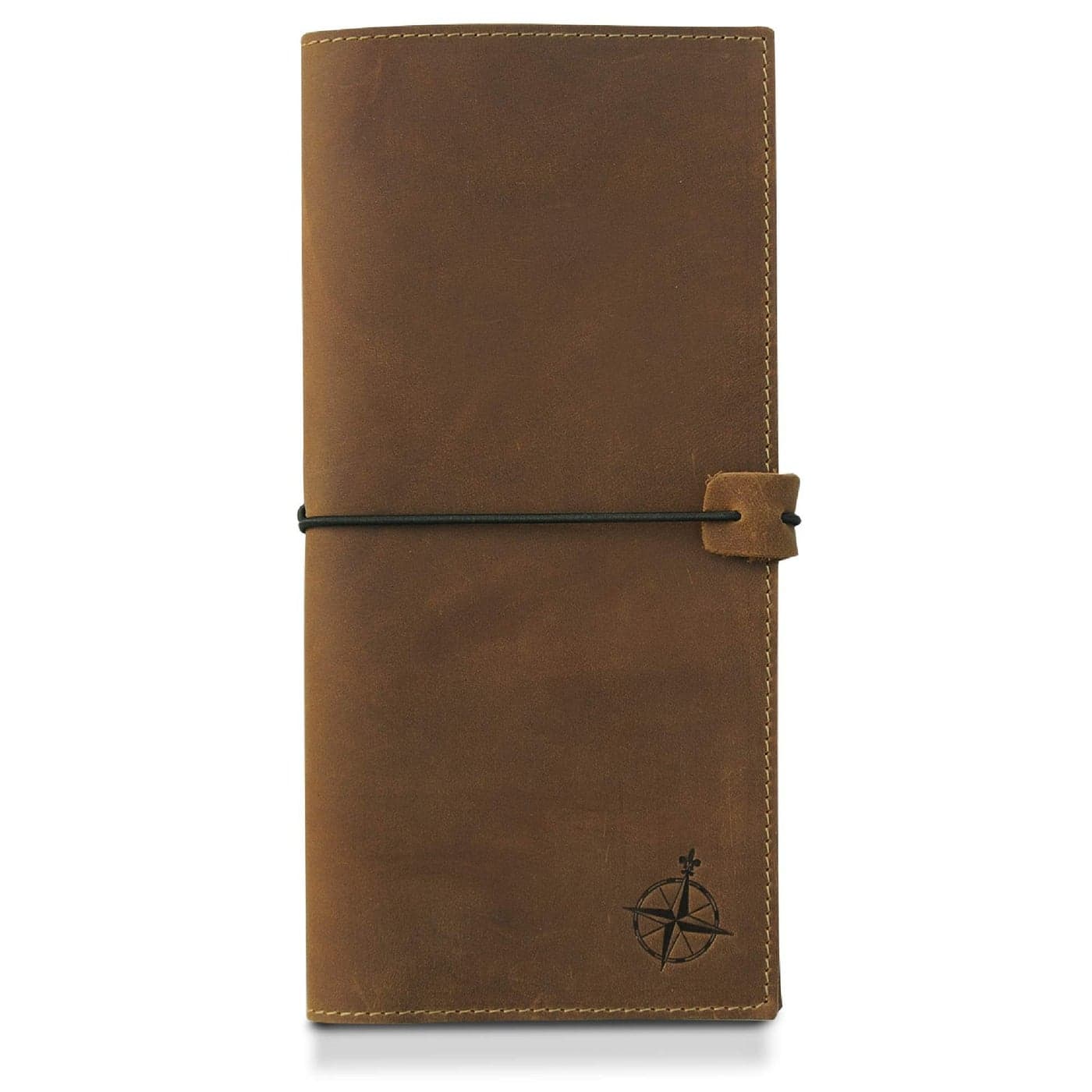 WANDERINGS Tall Leather Passport Holder and Travel Wallet - 4.25 x 9 - Large Genuine Leather Travel Organizer with RFID Blocking for Men and Women and Family