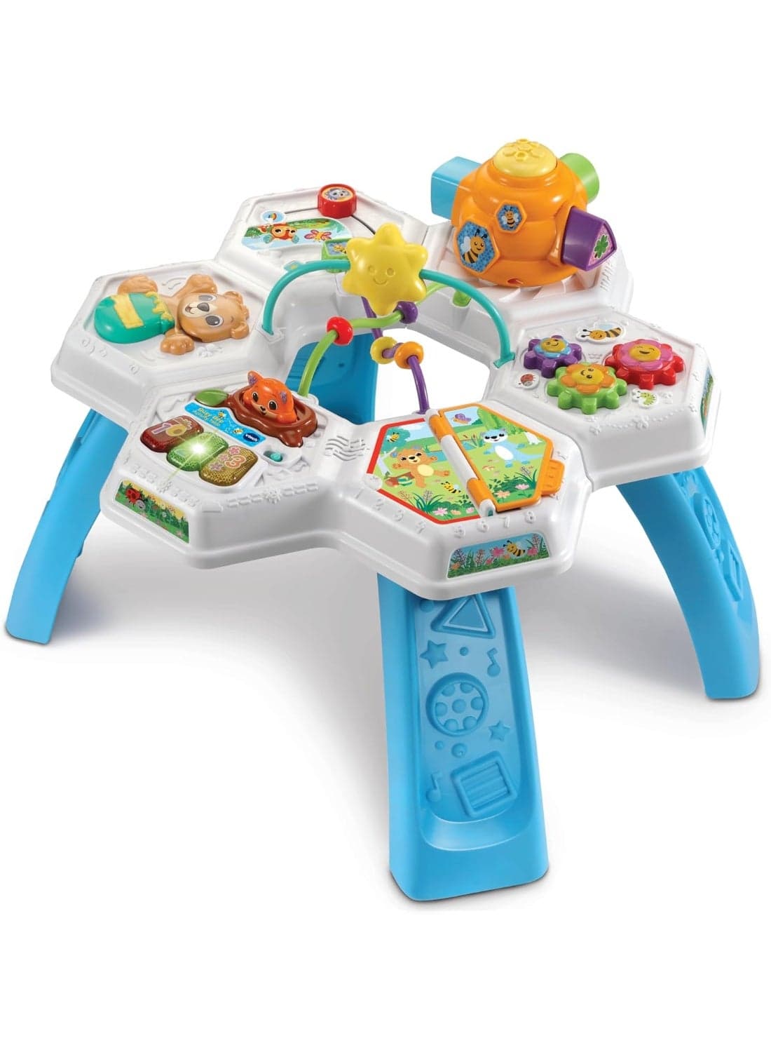 VTech Baby Busy Bee Activity Table, Interactive Play, Songs and Melodies, Develops Motor Skills, Sensory Development, Cause and Effect, Suitable for Ages 6, 9, 12 Months Plus, English Version
