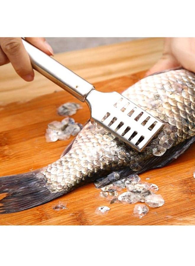 Fish Scaler Remover Fish Scaler Brush withStainless Steel Sawtooth Easily Remove Fish Scales Skin Cleaning Tool Scraper for Chef and Home Cooks Pack of 1